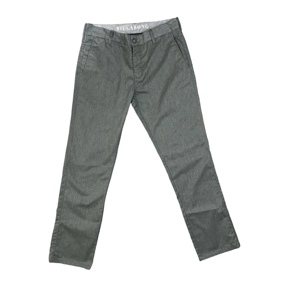 Billabong‎ Men’s Gray Chino Pants Size 34 Straight Leg - Picture 1 of 6